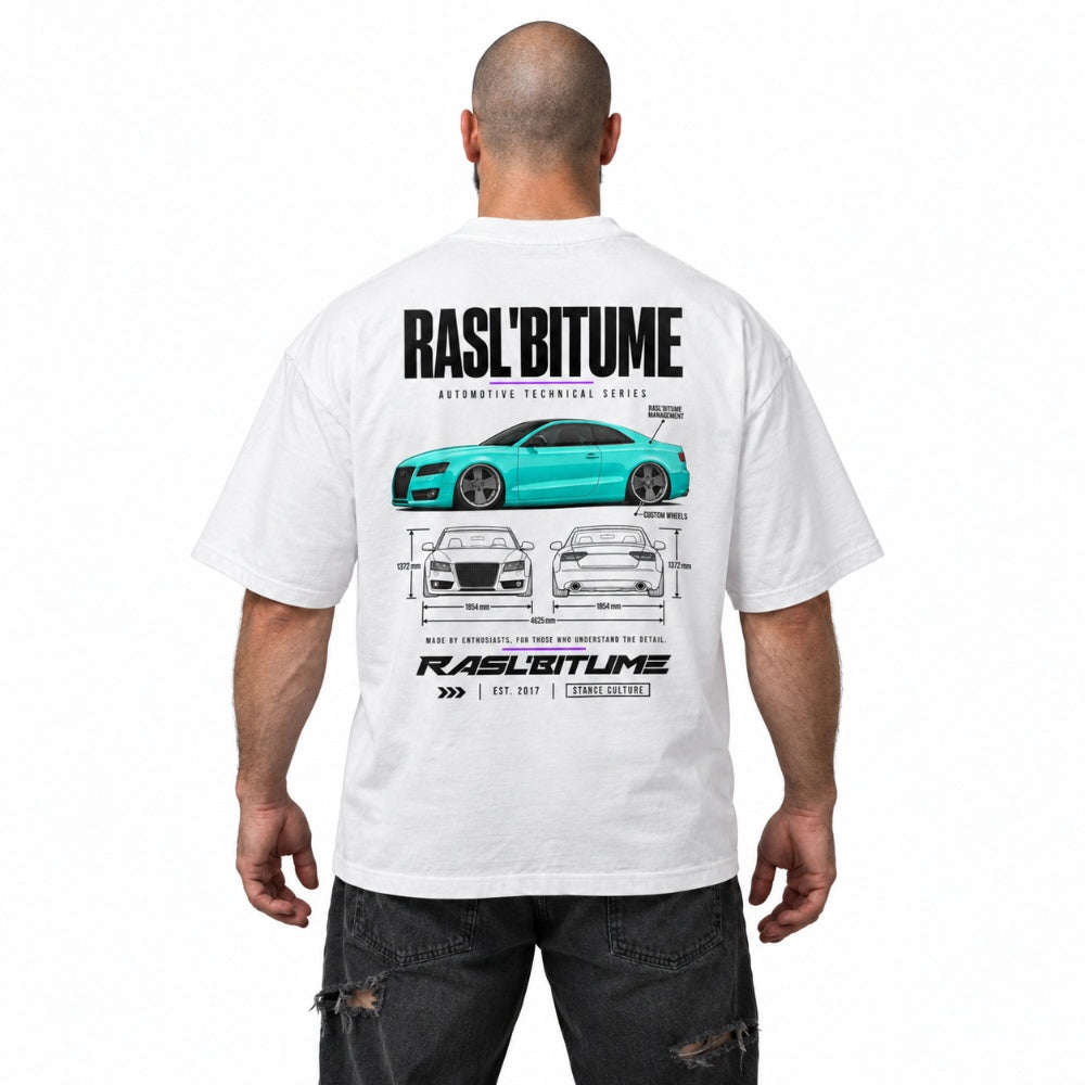 T-shirt oversize délavé Technical Series Rasl’Bitume Unisexe