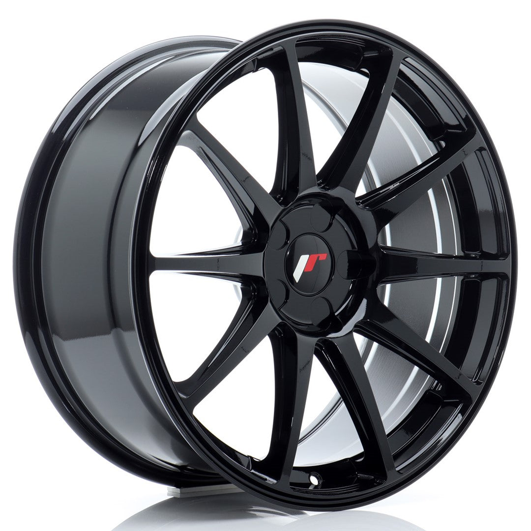 Japan Racing JR-11 19x8.5" (5 trous - sur mesure) ET20-42, Noir Brillant
