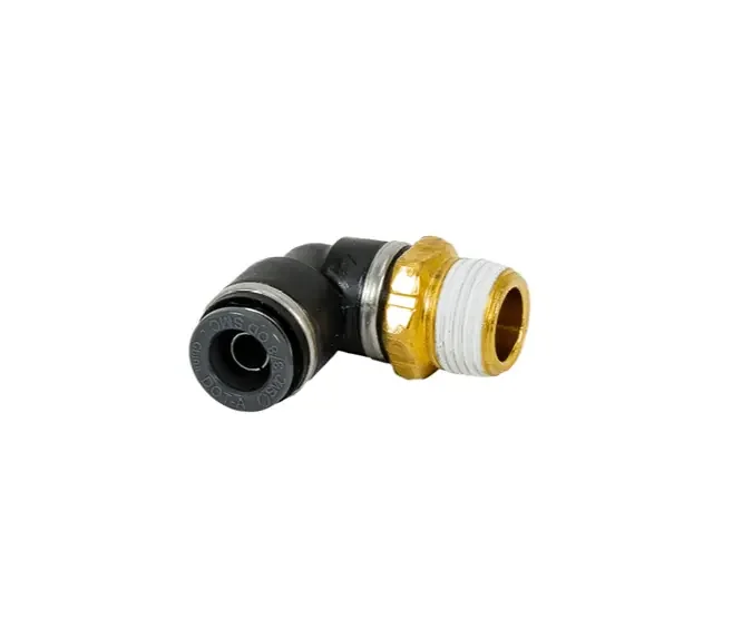 Air Lift 21867 - 90° fitting - 3/8" NPT male thread | 3/8" Push-in Rasl'Bitume