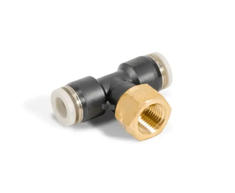 T-Fitting - 1/4" Push-in | 1/8" NPT female thread |1/4" Push-in Rasl'Bitume