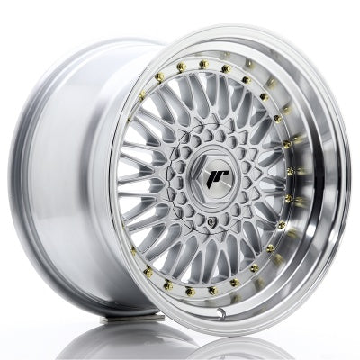 Japan Racing JR-9 17x7.5" (4 & 5 trous - sur mesure) ET35, Gris Argenté / Poli