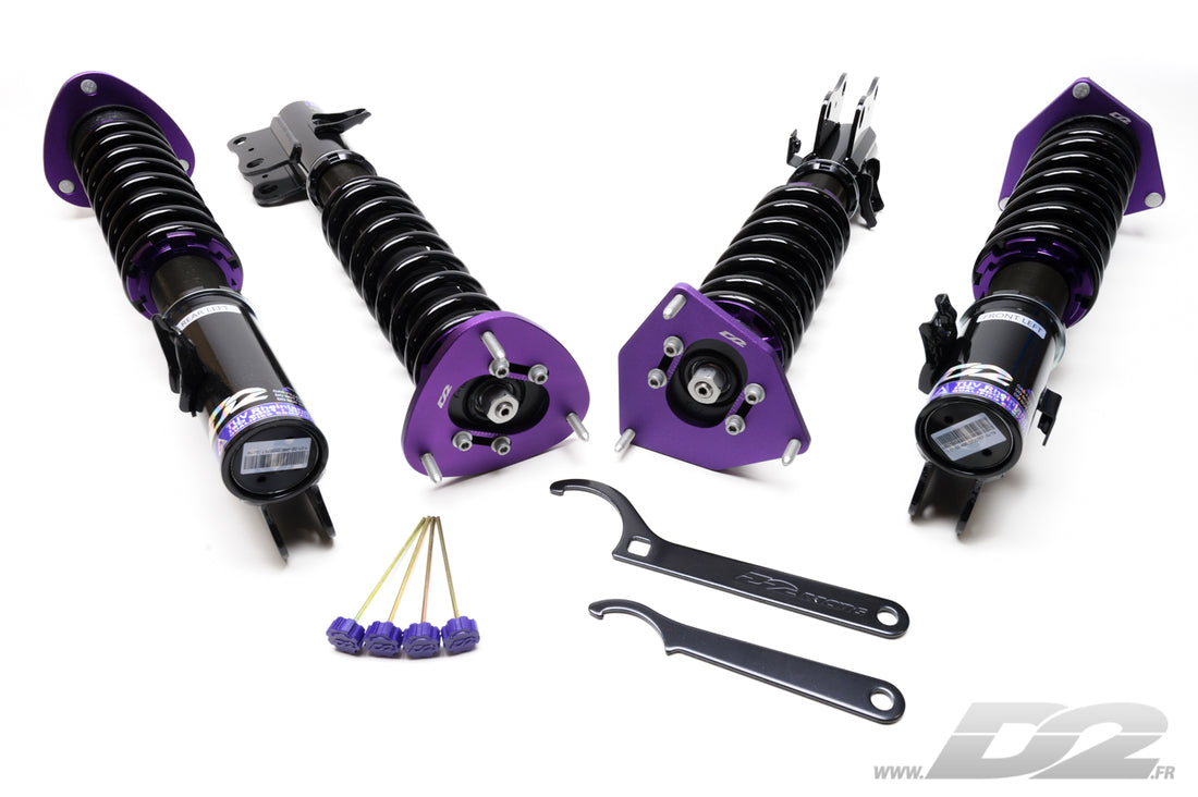 Assetto coilover D2 Street per Subaru Impreza WRX / STI GD e GG (5x100, 00-07)