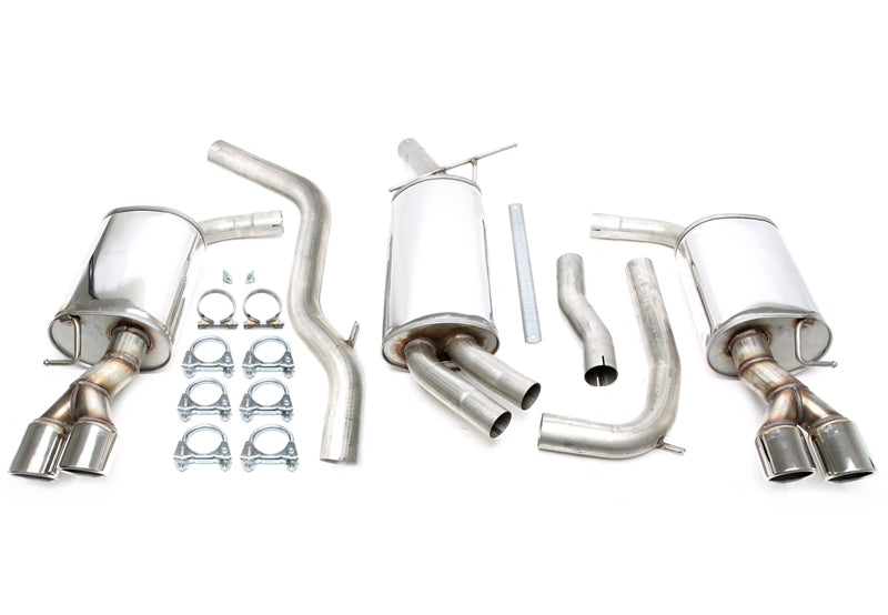 Duplex Ligne d'échappement inox 2 × 80 mm gauche + droite pour Audi A6 berline. + Avant type 4F-C6 — TA Technix