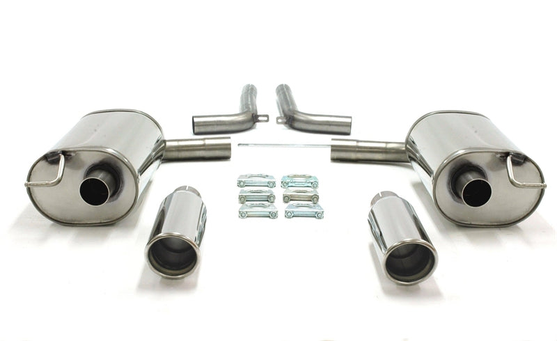 Duplex Ligne d'échappement inox 1 × 100 mm gauche + droite pour Audi A6 Quattro berline. + Avant type 4F-C6 / A6 Allroad type 4FH-C6 — TA Technix
