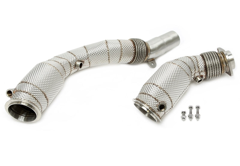 Downpipe avec Écran thermique et catalyseur pour BMW 2er Série M2 Typ F87, 3er Série M3 Typ F80, 4er Série M4 Typ F82, F83 - code moteur S55 — TA Technix