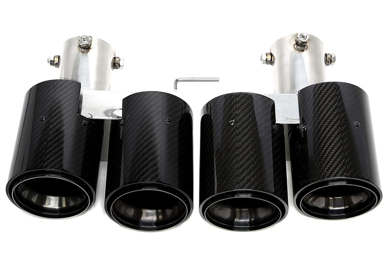 Enjoliveur d'embout à visser "double design" en noir/brillant pour BMW 3er Série avec M Paket (G20, G21) — TA Technix