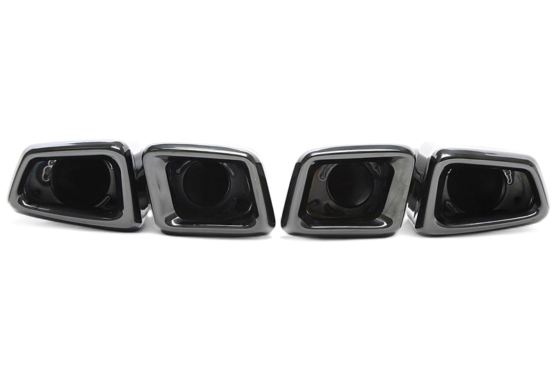 Universelles inox Embout d'échappement zum à souder "Y-Rohr double design" en noir/brillant pour Mercedes Benz — TA Technix