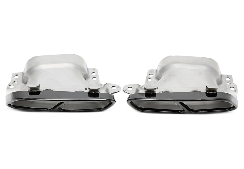 Enjoliveur d'embout à visser "double design" en noir/brillant pour Mercedes Benz A-Klasse (W176) — TA Technix