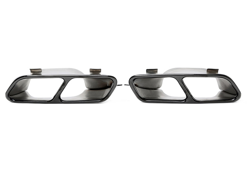 Enjoliveur d'embout à visser "double design" en noir/brillant pour Mercedes Benz A-Klasse (W176) — TA Technix