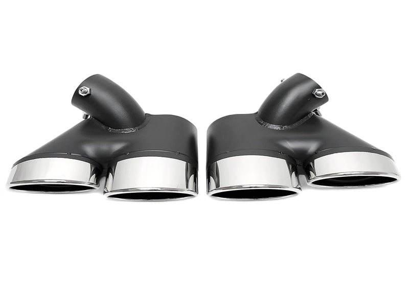 Enjoliveur d'embout à visser "double design" en chromé/brillant pour Mercedes Benz E-Klasse (W211) — TA Technix