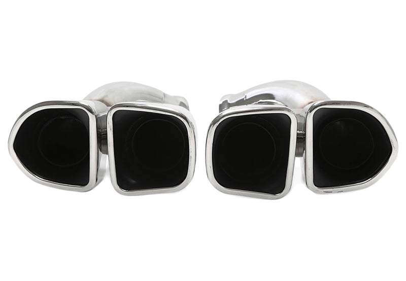 Enjoliveur d'embout à visser "double design carré" en chromé/brillant pour Porsche Cayenne (958.2) — TA Technix