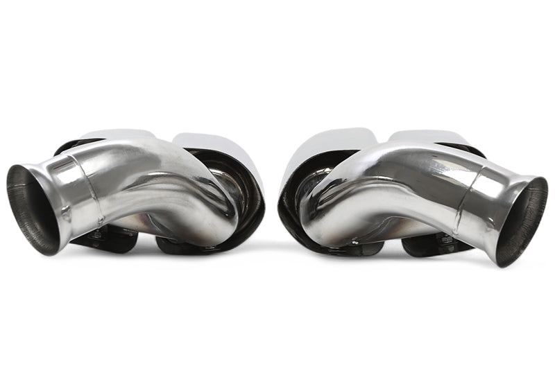 Enjoliveur d'embout à visser "double design carré" en chromé/brillant pour Porsche Cayenne (958.2) — TA Technix
