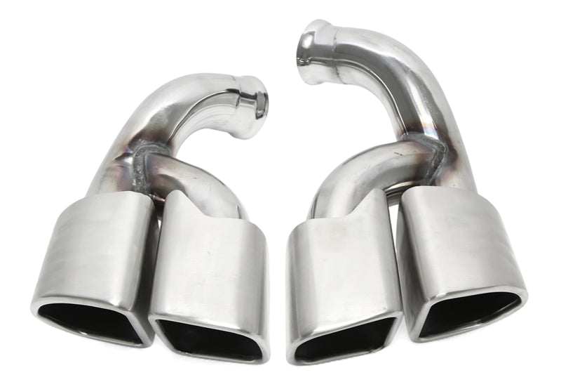 Enjoliveur d'embout à visser "double design brossé carré" pour Porsche Cayenne (958.2) — TA Technix