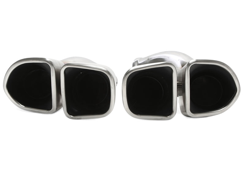 Enjoliveur d'embout à visser "double design brossé carré" pour Porsche Cayenne (958.2) — TA Technix