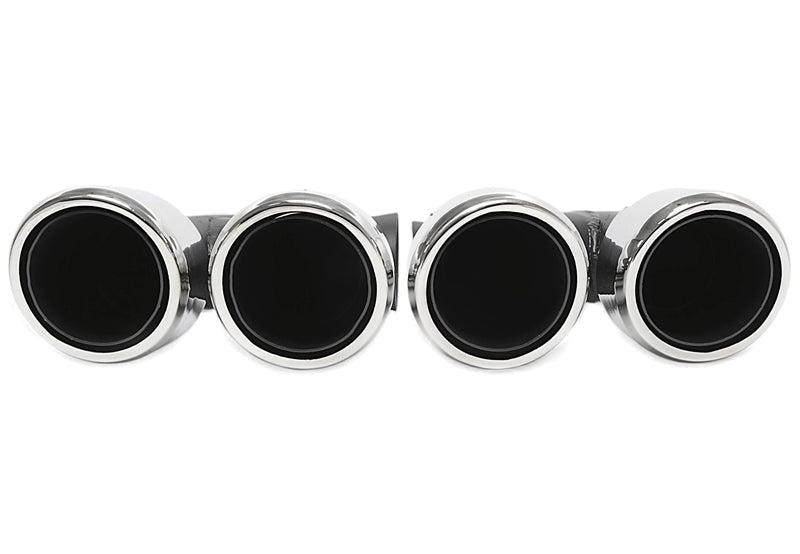 Enjoliveur d'embout à visser "double design" en chromé/brillant pour Porsche Cayenne GTS (958.1) — TA Technix