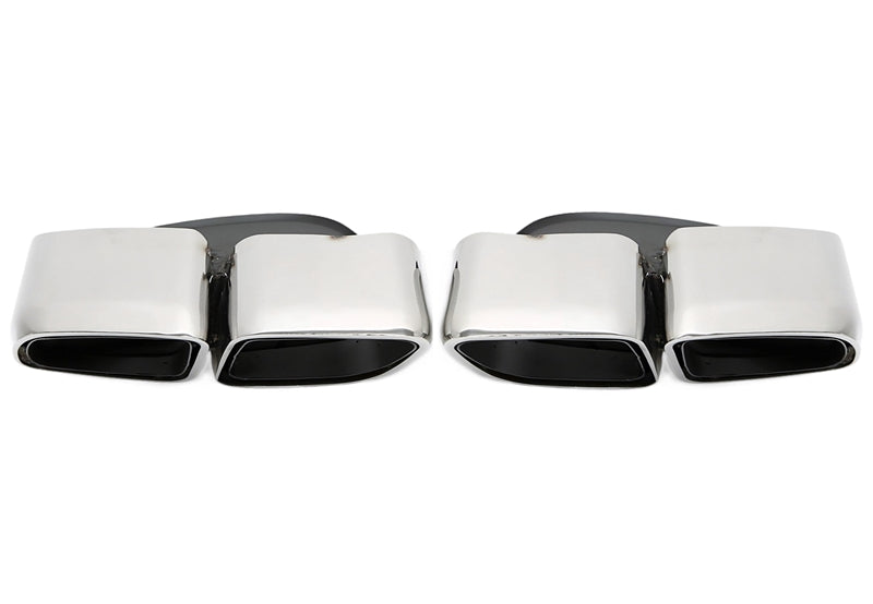 Enjoliveur d'embout à visser "double design carré" en chromé/brillant pour Porsche Panamera - année 2016-2018 (971) — TA Technix