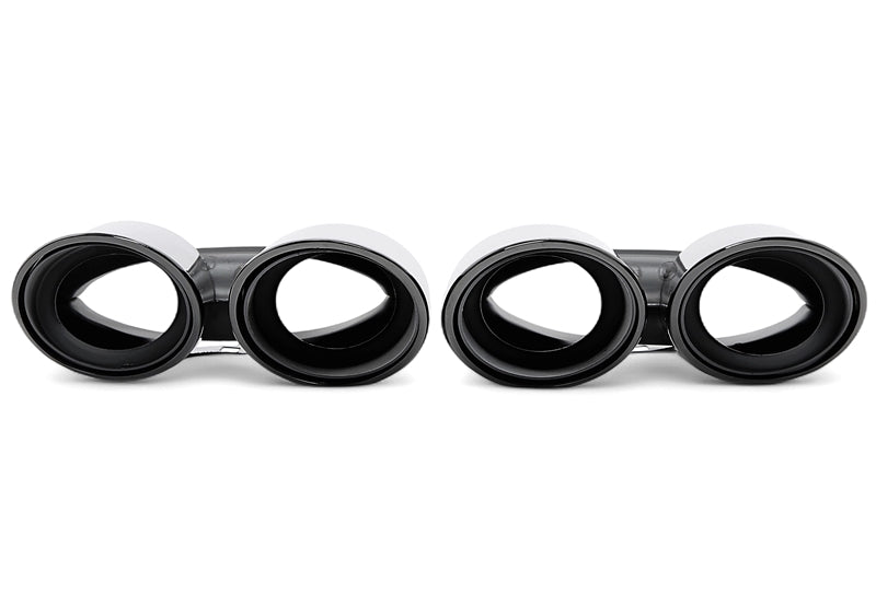 Enjoliveur d'embout à visser "double design" en noir/brillant pour Porsche Panamera - année 2016-2018 (971) — TA Technix
