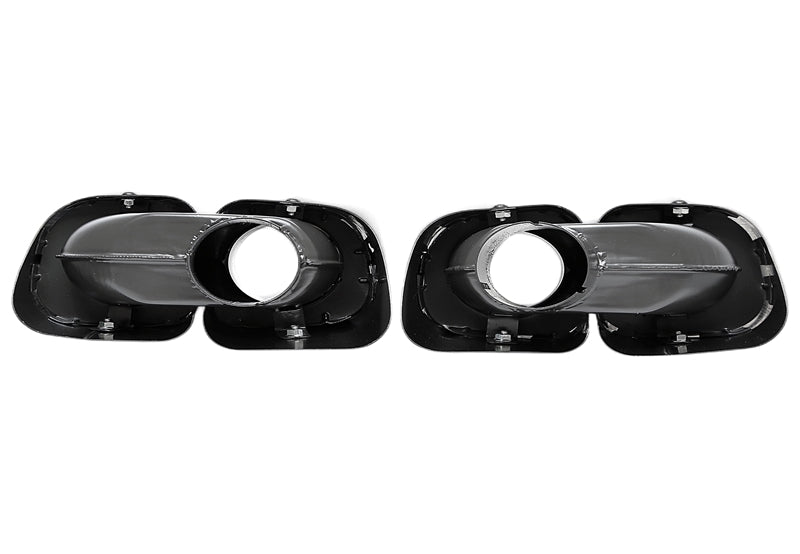 Enjoliveur d'embout à visser "double design" en noir/brillant pour Porsche Macan (95B) année 2018- — TA Technix