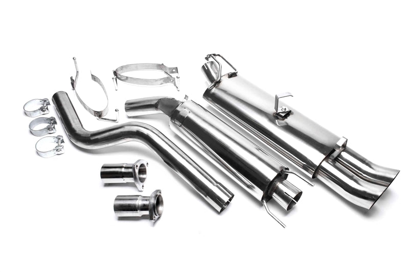 Ligne d'échappement inox 2 × 76 mm DTM pour Opel Astra F-CC, Kadett E-CC, Kadett E Cabriolet — TA Technix