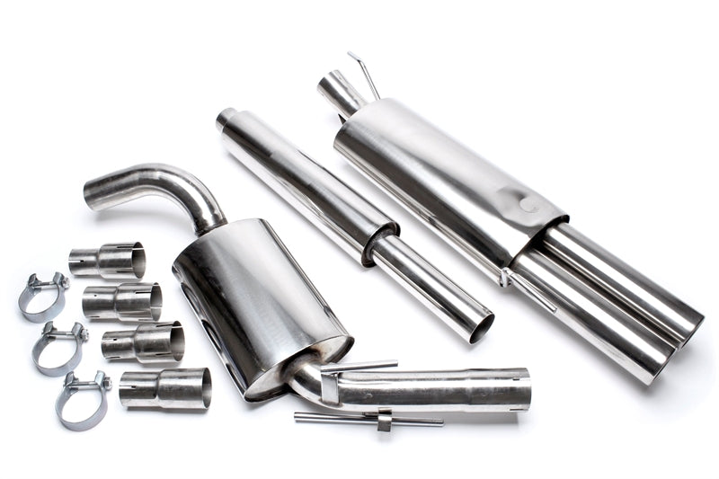 Ligne d'échappement inox 2 × 76 mm pour VW Golf III, Golf III + IV Cabriolet — TA Technix
