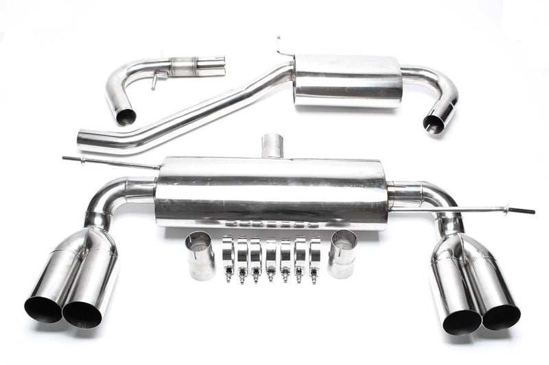 Duplex Ligne d'échappement inox gauche + droite 2 × 76 mm pour Audi A3 8P/ VW Golf V 1K, Golf Plus 1KP — TA Technix