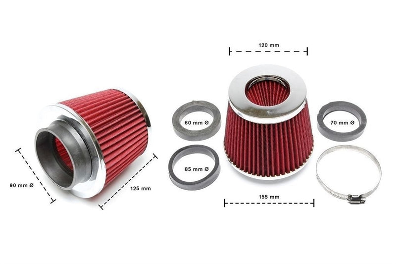 Filtre à air sport rouge Ø90 mm — TA Technix