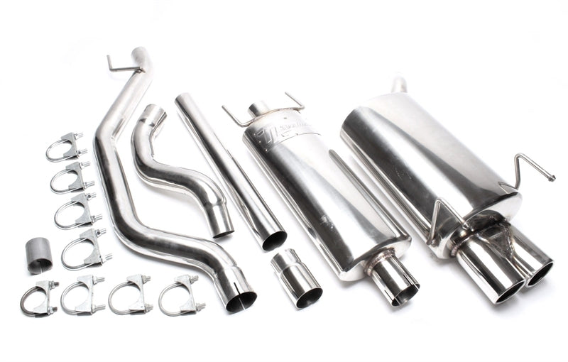 Ligne d'échappement inox 2 × 76 mm rond à bord roulé pour Opel Vectra C-CC, Vectra C berline — TA Technix