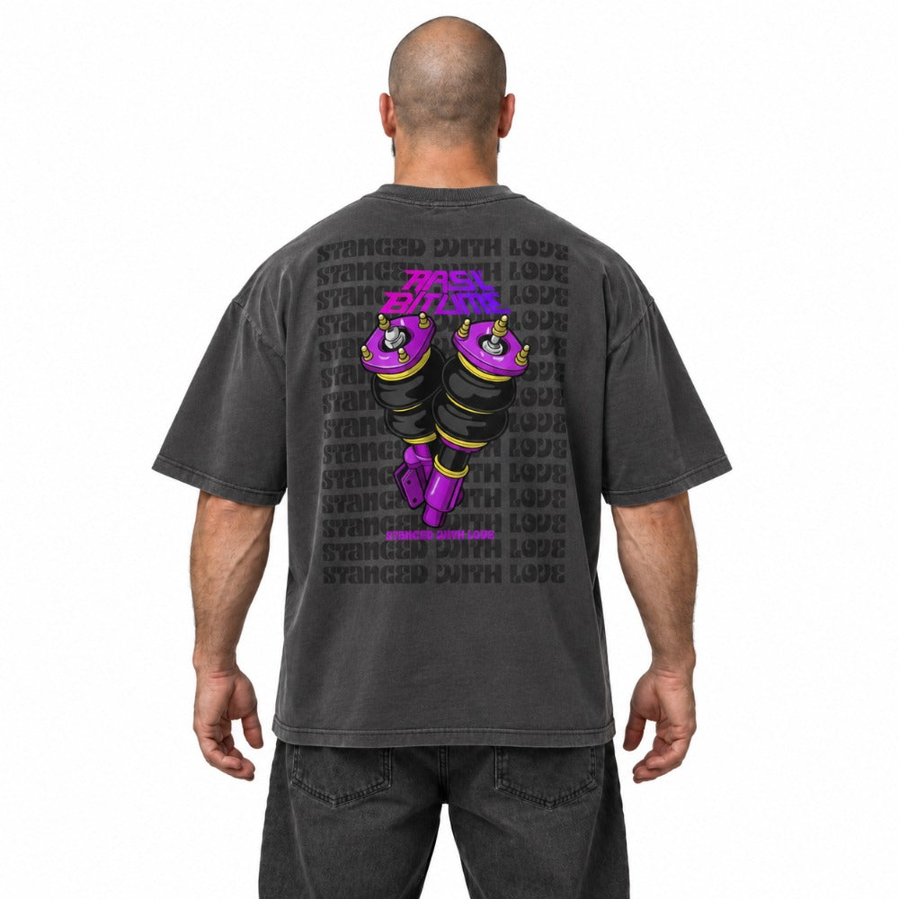 Stanced With Love Rasl’Bitume Unisex Oversized Washed T-shirt