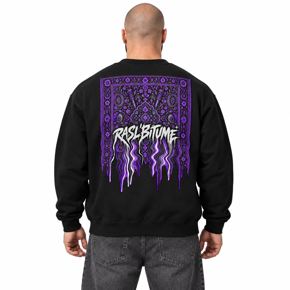 Oversize’owa bluza Purple Drip Rasl’Bitume