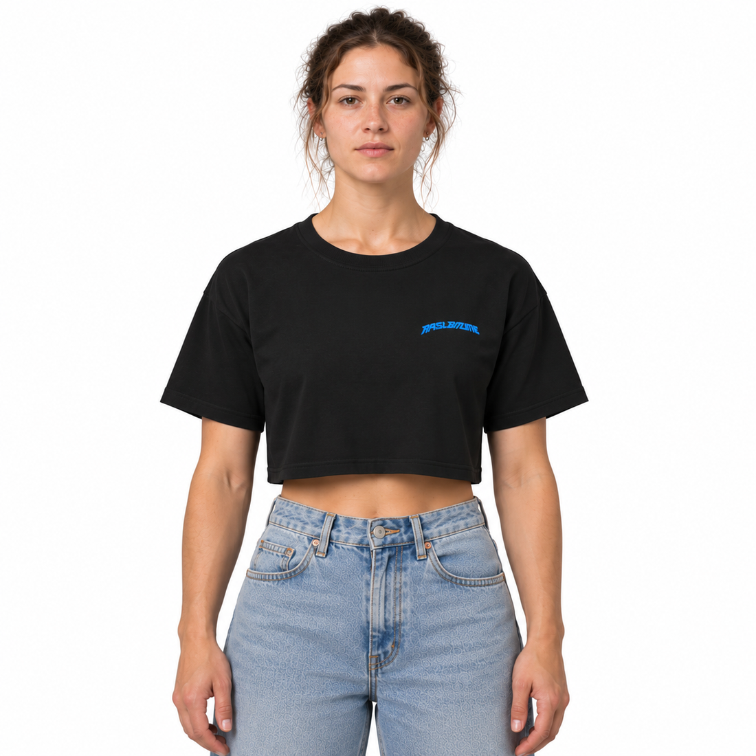Dames crop top Wheel Toxic Lab 002 Rasl'Bitume – weergave 2