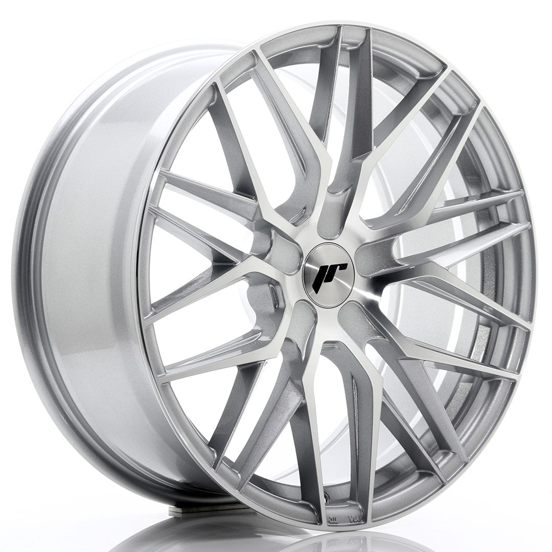 Japan Racing JR-28 19x8.5" (5 trous - sur mesure) ET35-40, Gris Argenté / Poli