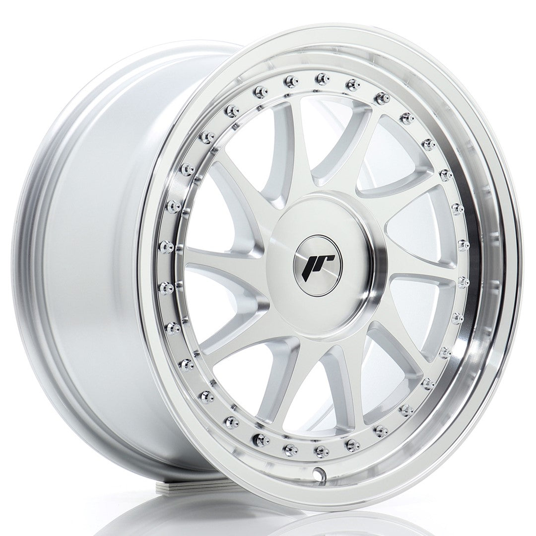 Japan Racing JR-26 17x8" (4 & 5 trous - sur mesure) ET20-35, Gris Argenté