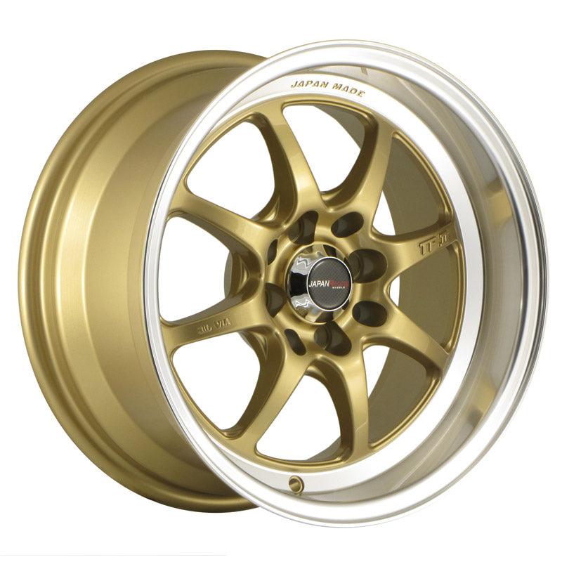 Japan Racing TF-2 15x7.5" 4x100/114.3 ET30, Dorée