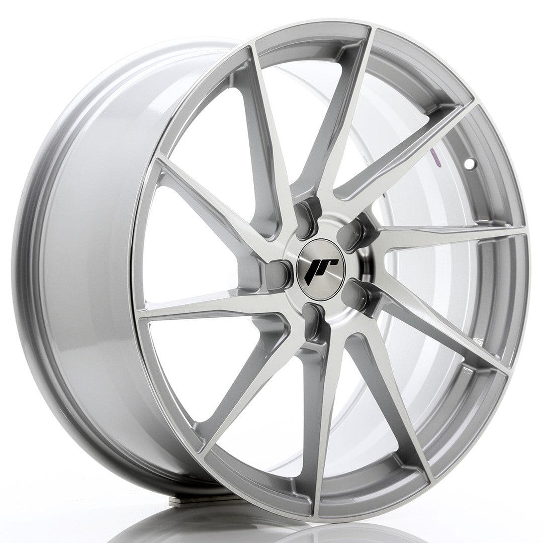 Japan Racing JR-36 Extreme Concave 20x9" (5 trous - sur mesure) ET15-30, Gris Argenté / Poli