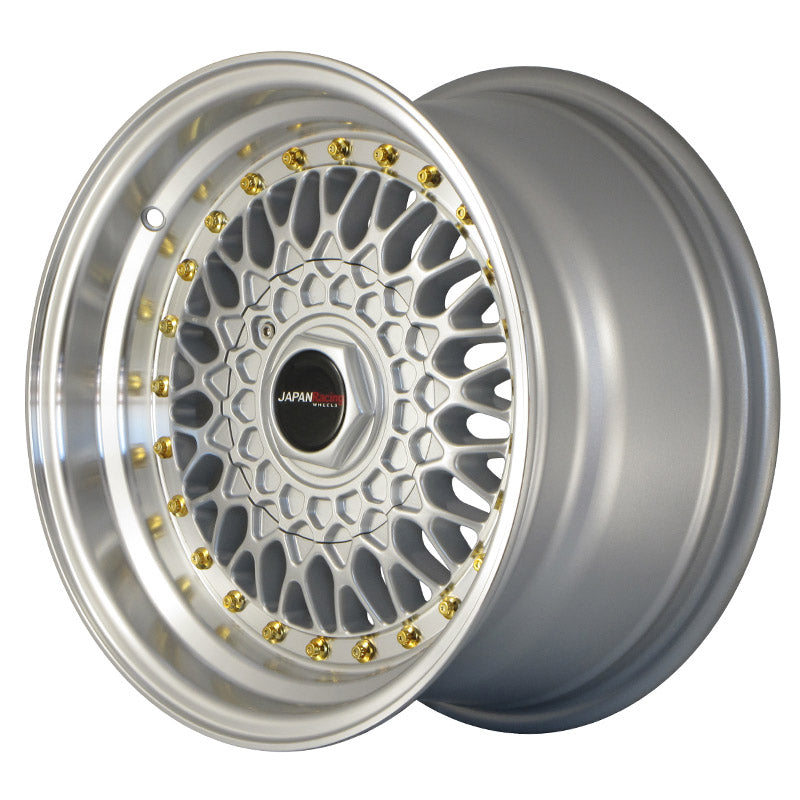 Japan Racing JR-9 15x8" 4x100/114.3 ET15, Gris Argenté