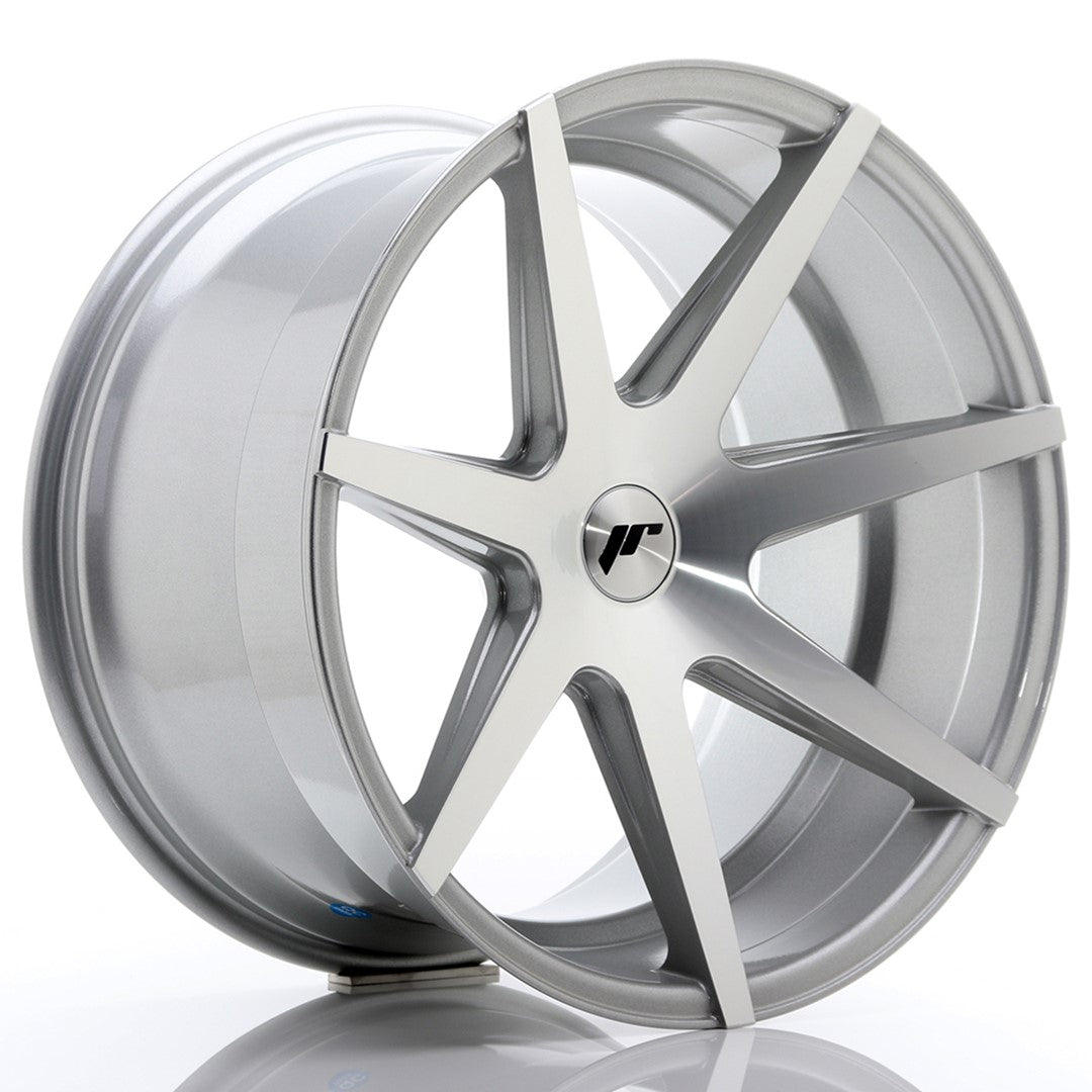 Japan Racing JR-20 Extreme Concave 20x11" (5 trous - sur mesure) ET20-30, Gris Argenté / Poli