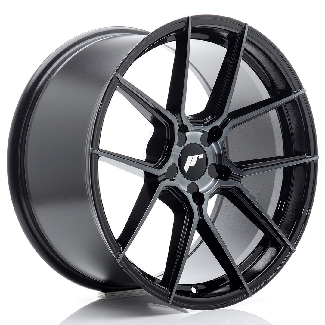 Japan Racing JR-30 Extreme Concave 19x9.5" (5 trous - sur mesure) ET20-40, Noir Brillant, Face Teintée