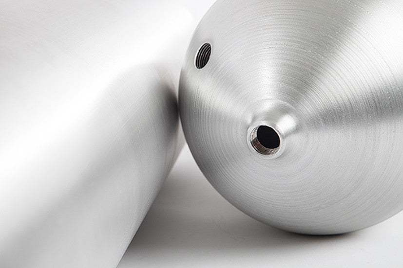 Seamless 5 gallon brushed aluminum tank