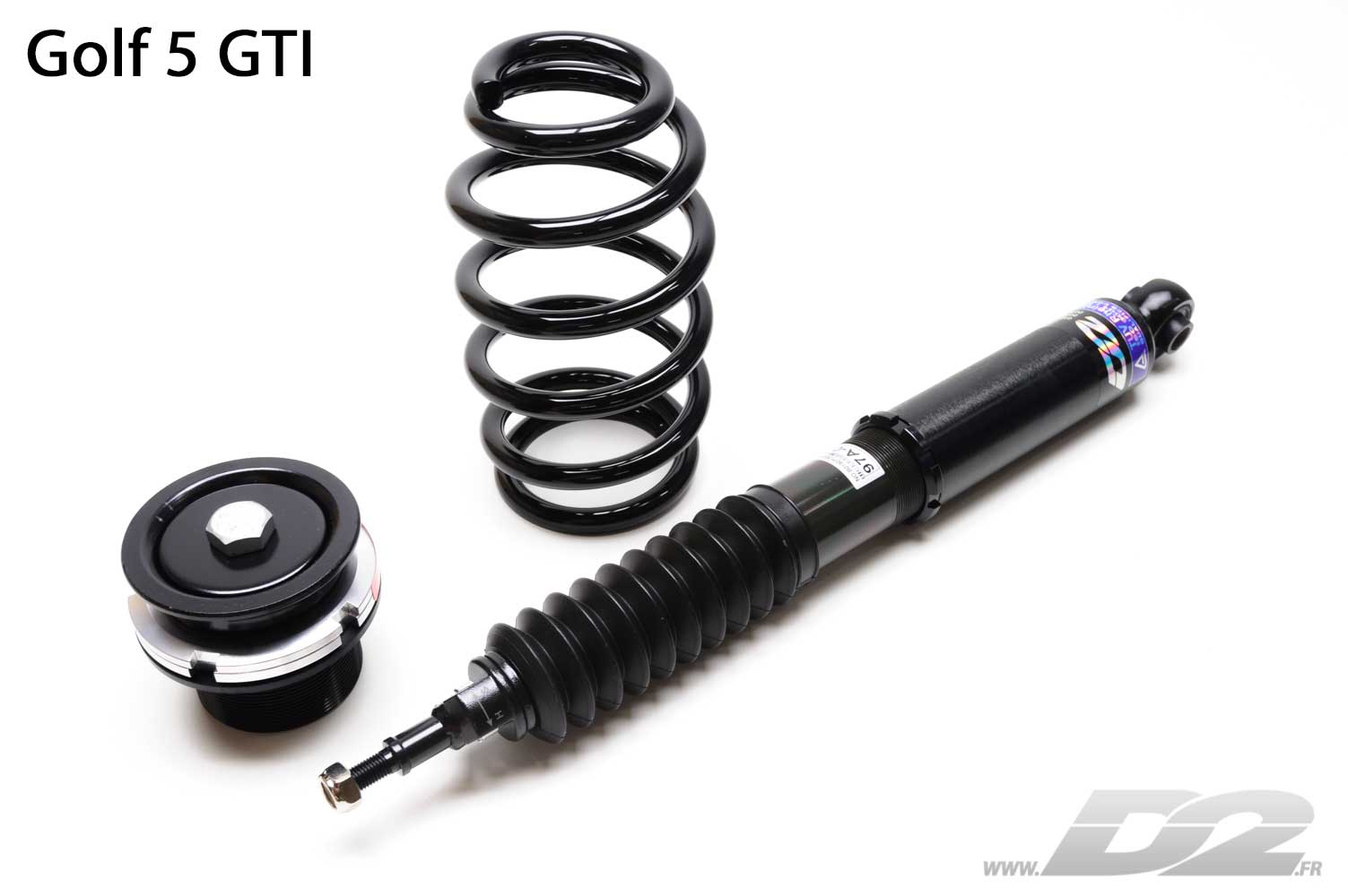 Combinés Filetés D2 Street pour Volkswagen Golf 5, dont GTI & R32 (2003-2008)