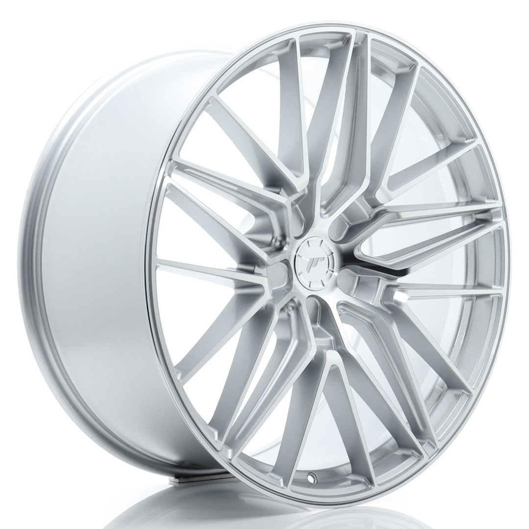 Japan Racing JR-38 22x9.5" (5 trous - sur mesure) ET0-35, Gris Argenté / Poli