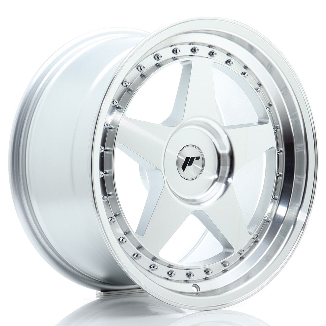 Japan Racing JR-6 18x9.5" (4 & 5 trous - sur mesure) ET20-40, Gris Argenté Poli
