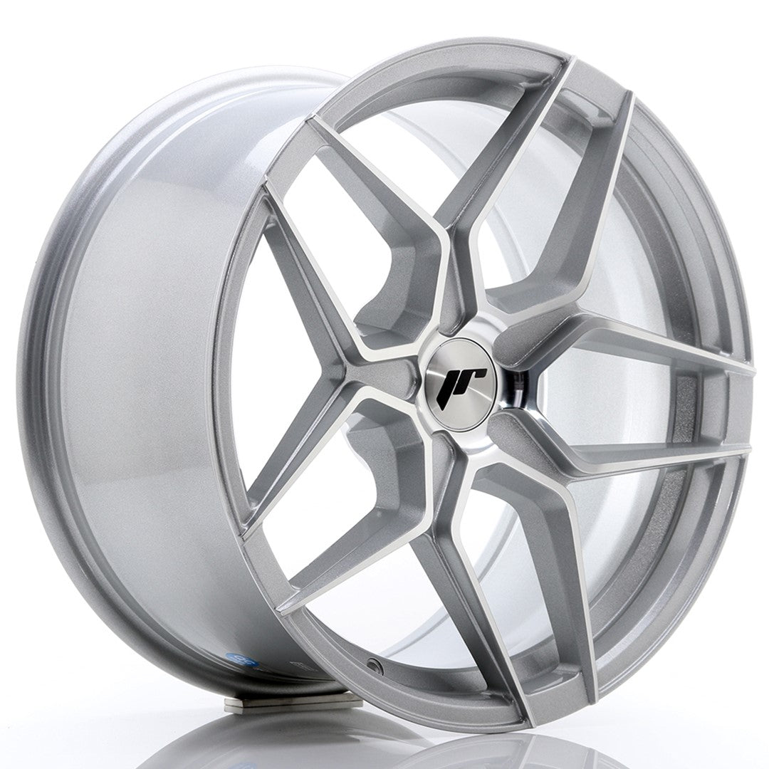 Japan Racing JR-34 Extreme Concave 18x9" (5 trous - sur mesure) ET20-42, Gris Argenté, Face Polie