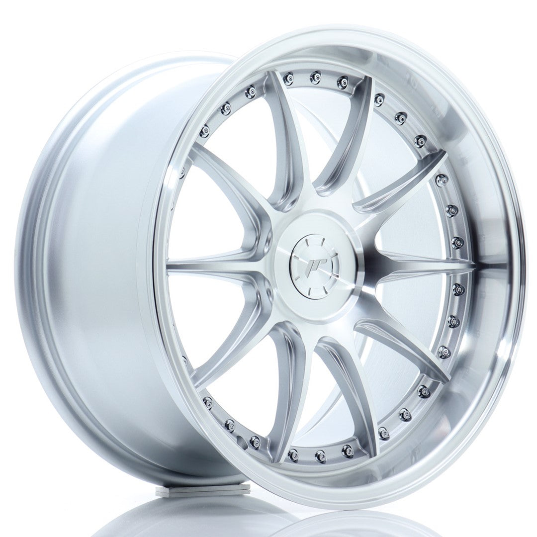 Japan Racing JR-41 18x9.5" (5 trous - sur mesure) ET15-35, Gris Argenté