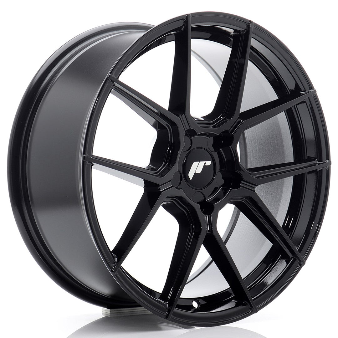 Japan Racing JR-30 18x8" (5 trous - sur mesure) ET20-40, Noir Brillant