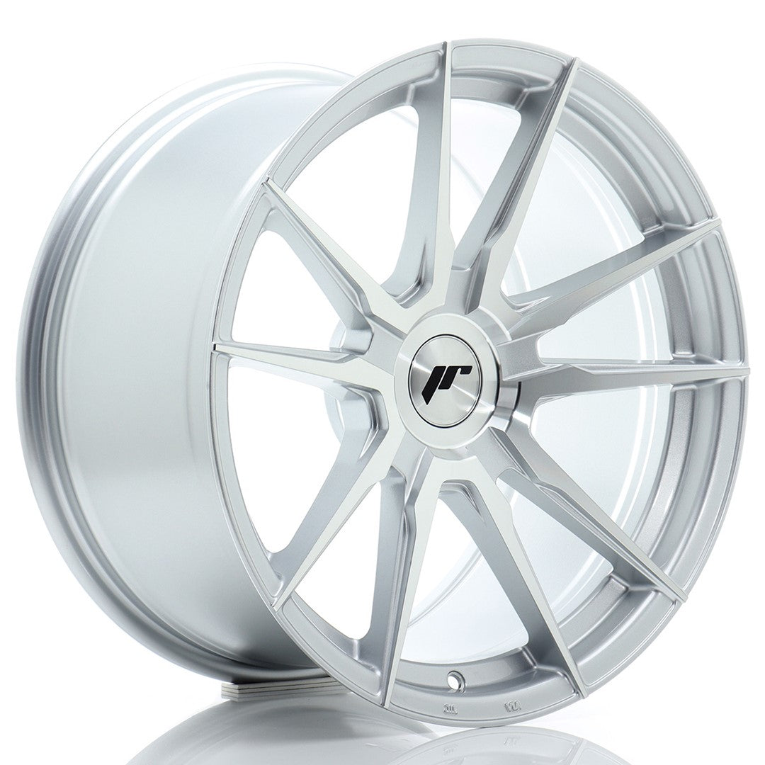 Japan Racing JR-21 Extreme Concave 18x9.5" (4 & 5 trous - sur mesure) ET20-40, Gris Argenté Poli