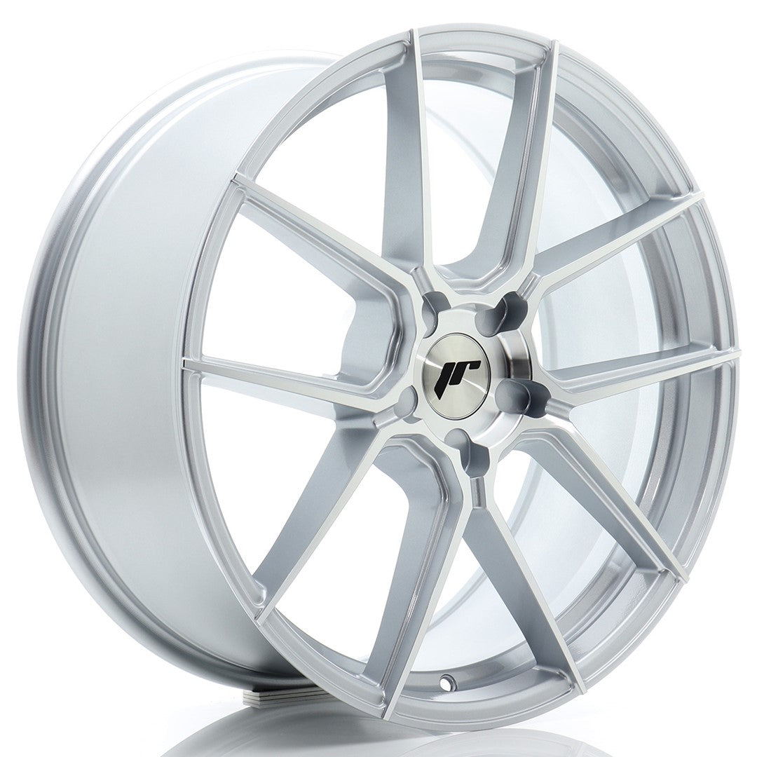 Japan Racing JR-30 20x8" (5 trous - sur mesure) ET20-40, Gris Argenté Poli