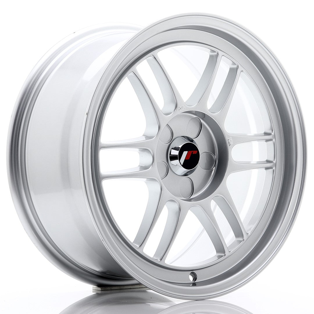 Japan Racing JR-7 17x8" (5 trous - sur mesure) ET35, Gris Argenté / Poli