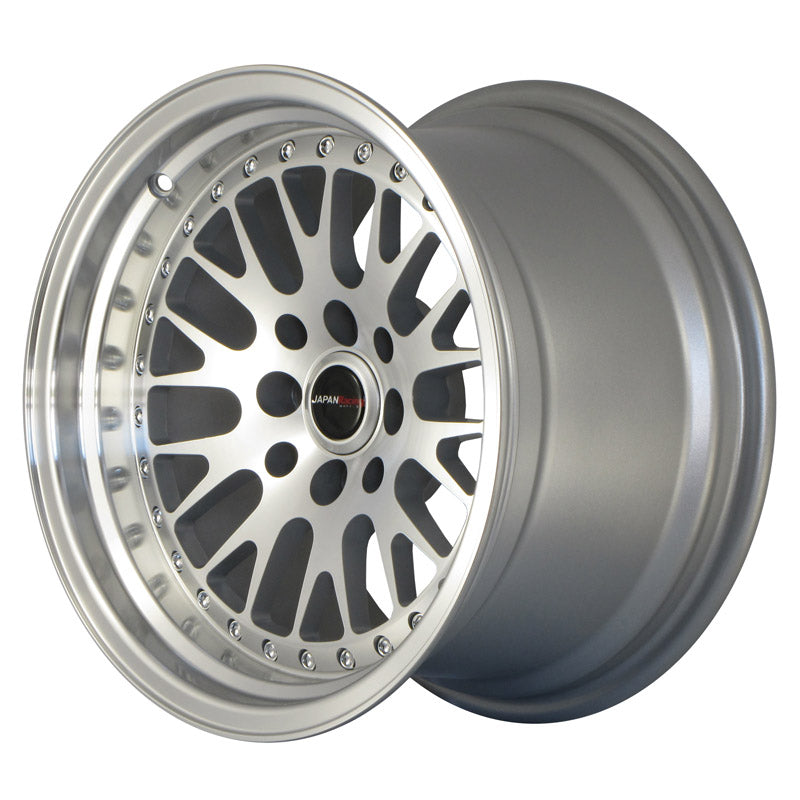 Japan Racing JR-10 15x8" 4x100/108 ET20, Gris Argenté