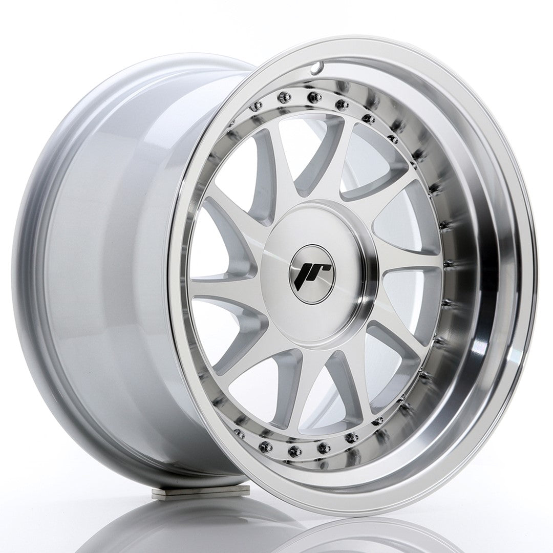 Japan Racing JR-26 17x10" (4 & 5 trous - sur mesure) ET0-25, Gris Argenté / Poli