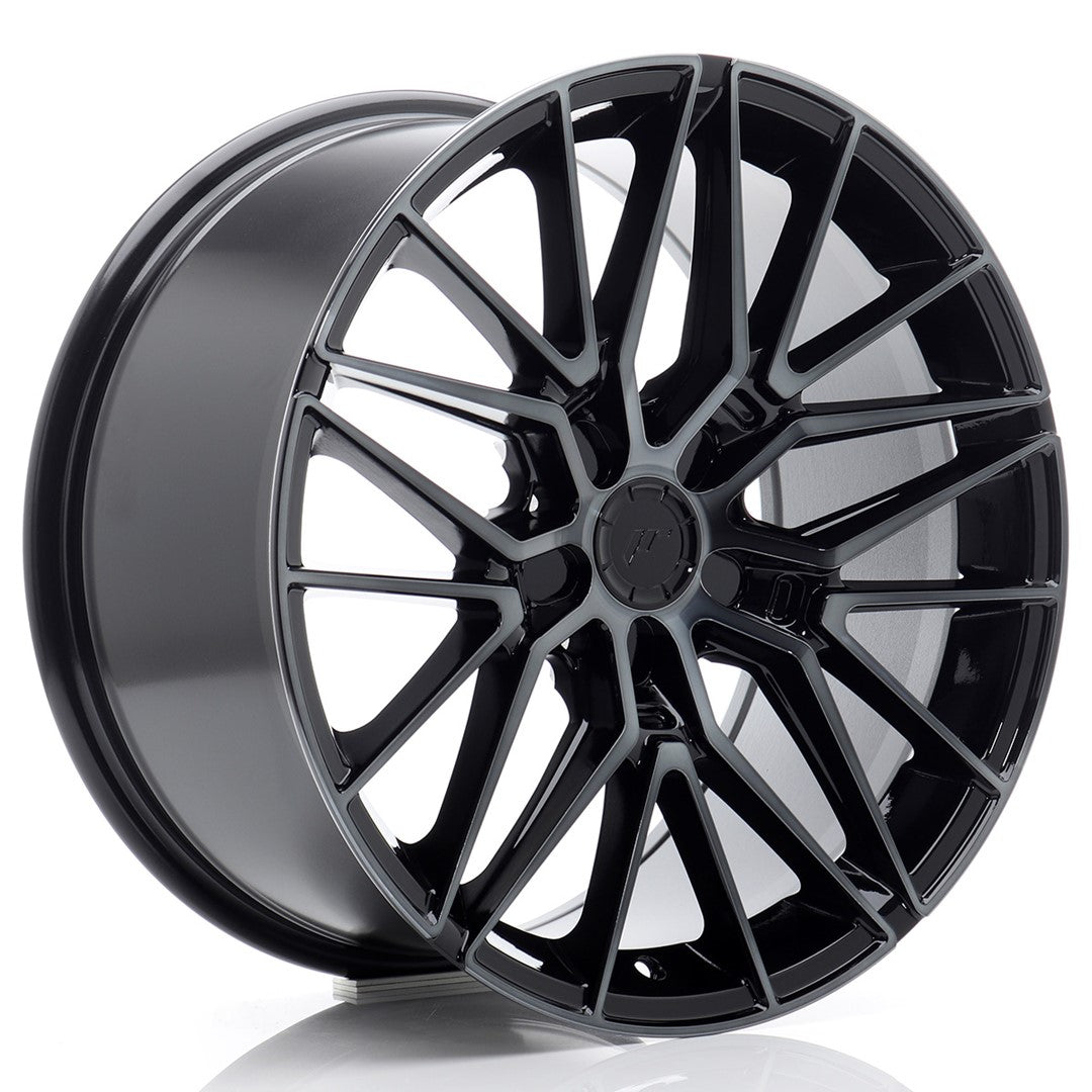 Japan Racing JR-38 18x9" (5 trous - sur mesure) ET20-45, Noir Mat, Branches Teintées